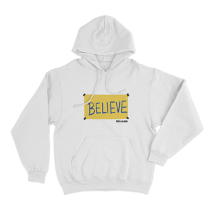 Believe Unisex Hoodie White
