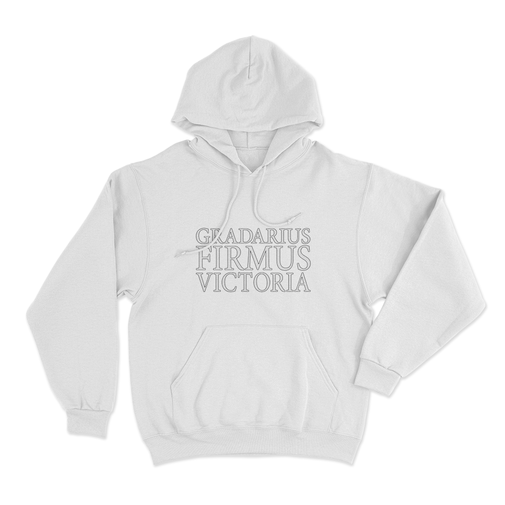 Gradarius Firmus Victoria Unisex Hoodie White Gradarius Firmus Victoria Unisex Hoodie White
