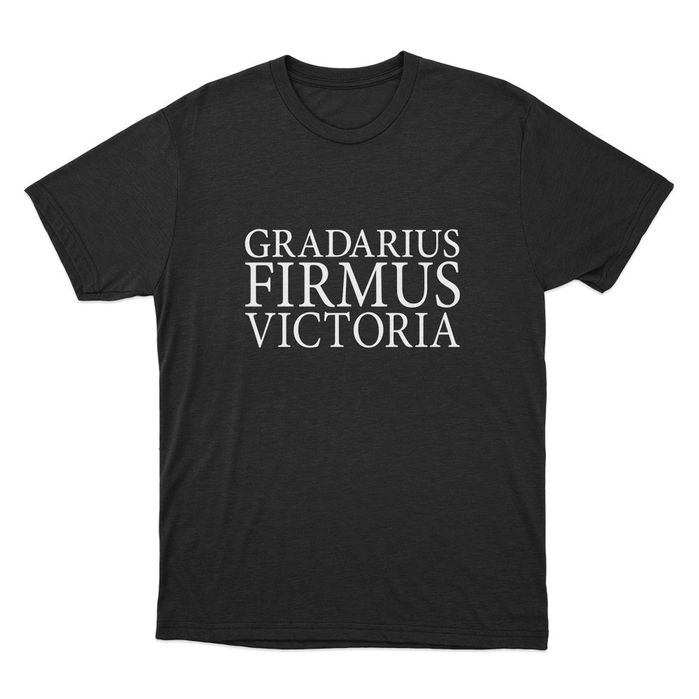 Gradarius Firmus Victoria Unisex T Shirt Black Gradarius Firmus Victoria Unisex T Shirt Black