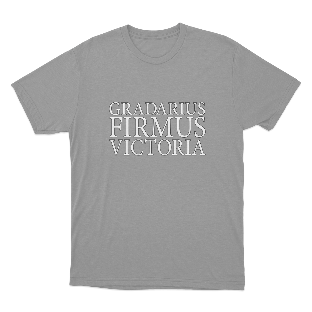 Gradarius Firmus Victoria Unisex T Shirt Grey Gradarius Firmus Victoria Unisex T Shirt Grey