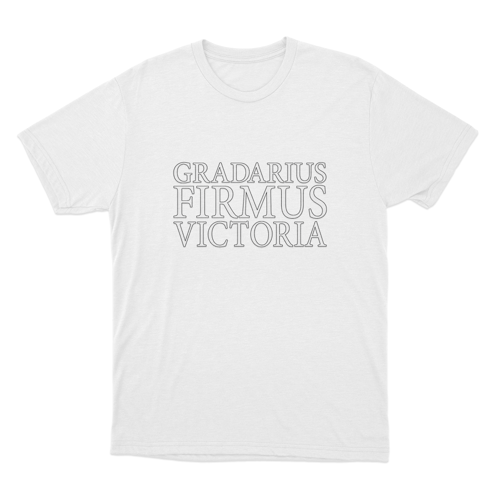 Gradarius Firmus Victoria Unisex T Shirt White Gradarius Firmus Victoria Unisex T Shirt White