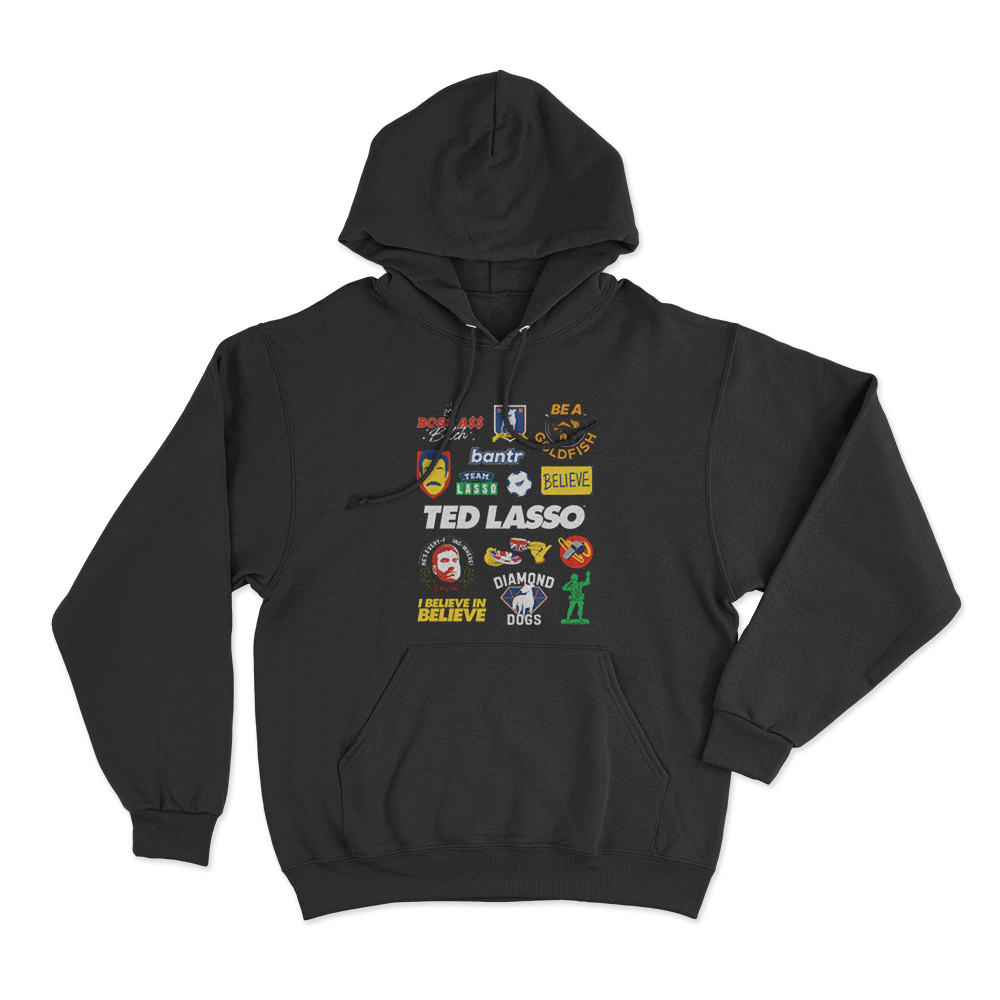 Ted Lasso Mashup Unisex Hoodie Black Ted Lasso Mashup Unisex Hoodie Black