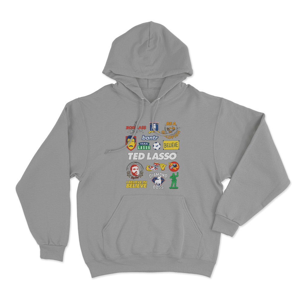 Ted Lasso Mashup Unisex Hoodie Grey Ted Lasso Mashup Unisex Hoodie Grey