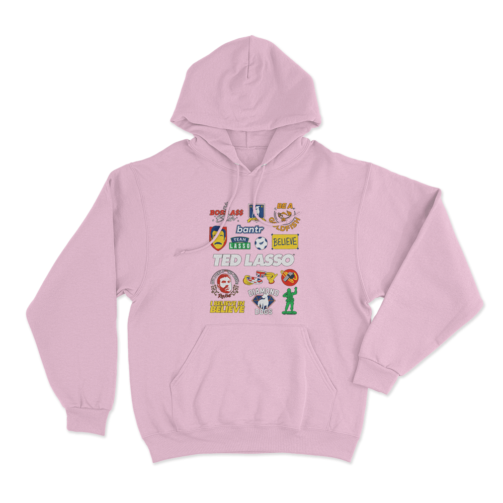 Ted Lasso Mashup Unisex Hoodie Pink Ted Lasso Mashup Unisex Hoodie Pink
