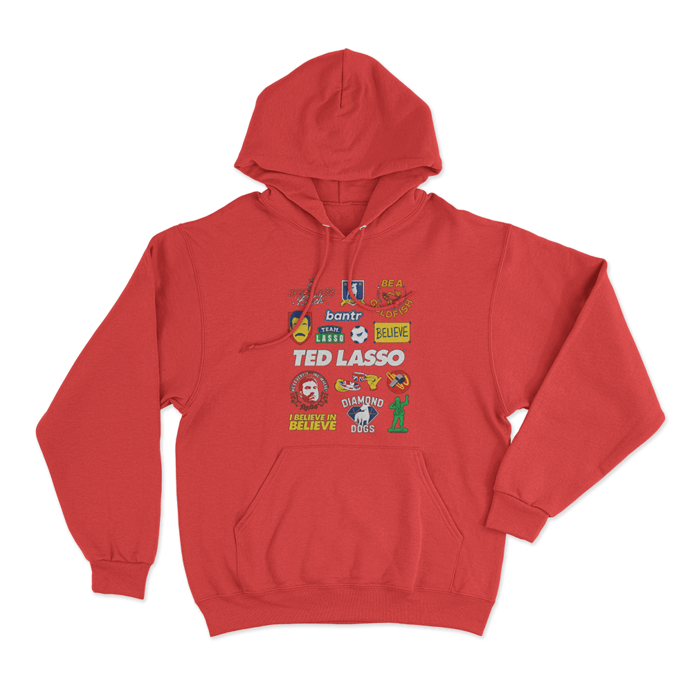 Ted Lasso Mashup Unisex Hoodie Red Ted Lasso Mashup Unisex Hoodie Red