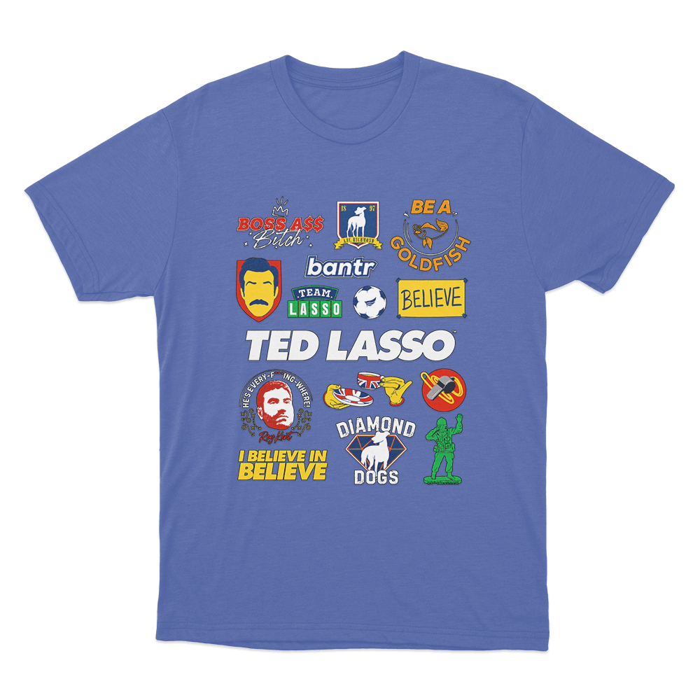 Ted Lasso Mashup Unisex T Shirt Blue Ted Lasso Mashup Unisex T Shirt Blue