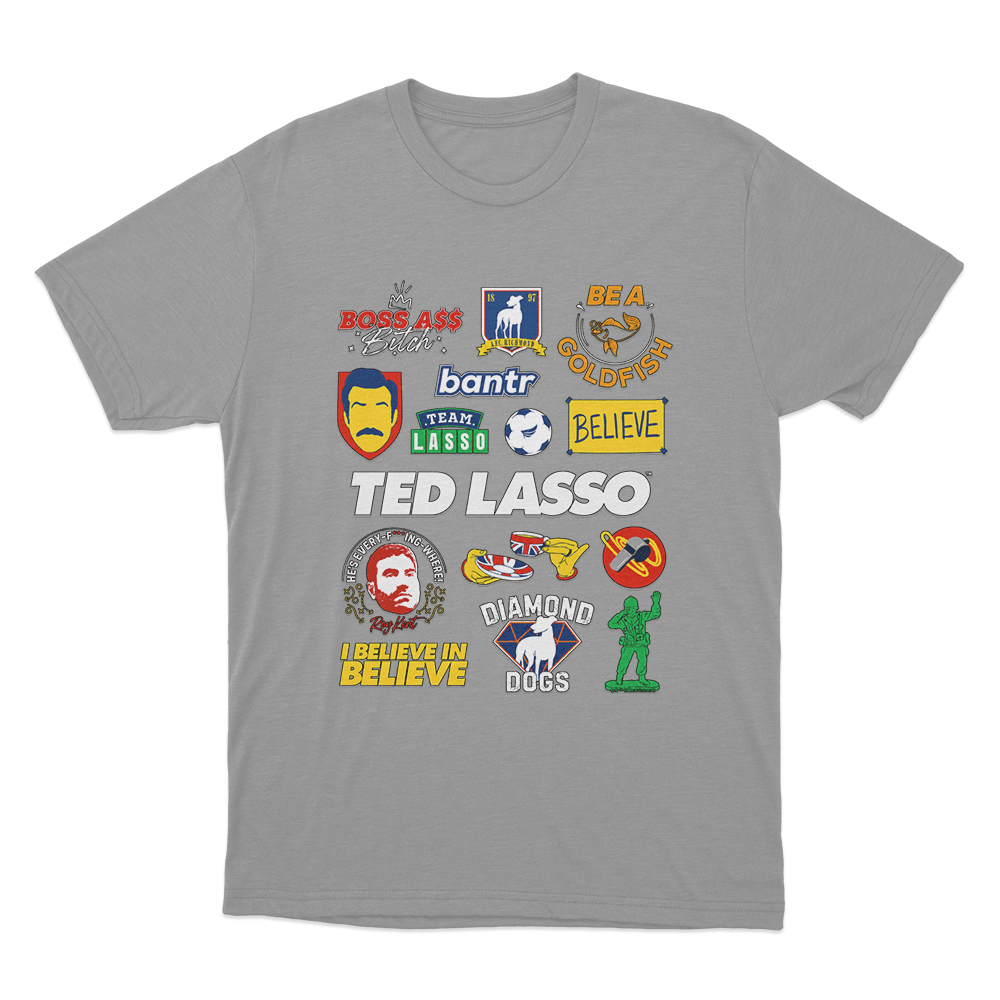 Ted Lasso Mashup Unisex T Shirt Grey Ted Lasso Mashup Unisex T Shirt Grey